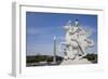 France, Paris, Tuileries Garden, Statue of Hermes (Mercury) with Pegasus-Samuel Magal-Framed Photographic Print