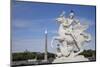 France, Paris, Tuileries Garden, Statue of Hermes (Mercury) with Pegasus-Samuel Magal-Mounted Photographic Print