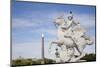 France, Paris, Tuileries Garden, Statue of Hermes (Mercury) with Pegasus-Samuel Magal-Mounted Photographic Print