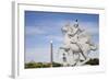 France, Paris, Tuileries Garden, Statue of Hermes (Mercury) with Pegasus-Samuel Magal-Framed Photographic Print