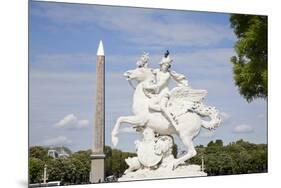 France, Paris, Tuileries Garden, Statue of Hermes (Mercury) with Pegasus-Samuel Magal-Mounted Photographic Print