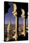 FRANCE, Paris.  View from Sacre-Coeur de Basilica through arches-Inger Hogstrom-Stretched Canvas