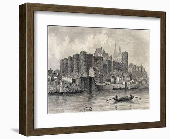 France, Paris, View of Castle in Angers-null-Framed Giclee Print