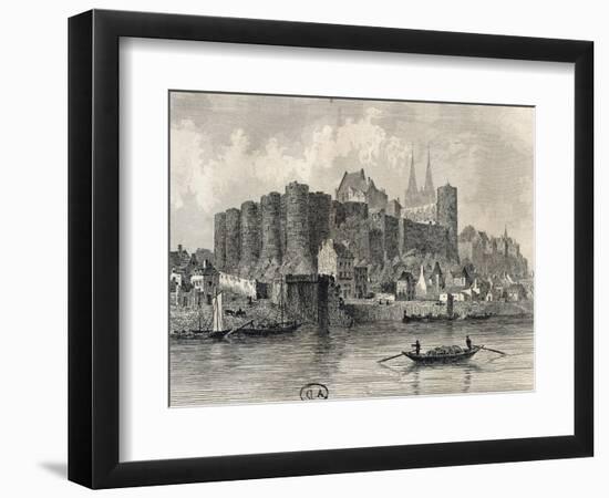 France, Paris, View of Castle in Angers-null-Framed Giclee Print