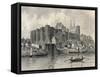 France, Paris, View of Castle in Angers-null-Framed Stretched Canvas