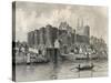 France, Paris, View of Castle in Angers-null-Stretched Canvas