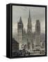 France, Paris, View of the Cathedral in Rouen-null-Framed Stretched Canvas