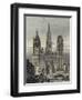 France, Paris, View of the Cathedral in Rouen-null-Framed Giclee Print