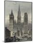 France, Paris, View of the Cathedral in Rouen-null-Mounted Giclee Print