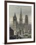 France, Paris, View of the Cathedral in Rouen-null-Framed Giclee Print