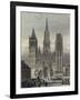 France, Paris, View of the Cathedral in Rouen-null-Framed Giclee Print