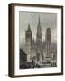 France, Paris, View of the Cathedral in Rouen-null-Framed Giclee Print