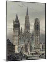 France, Paris, View of the Cathedral in Rouen-null-Mounted Giclee Print