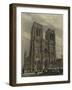 France, Paris, View of the Cathedral of Notre-Dame-null-Framed Giclee Print