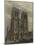 France, Paris, View of the Cathedral of Notre-Dame-null-Mounted Giclee Print