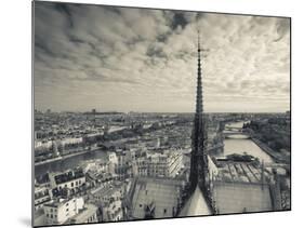 France, Paris, View of the Seine River and City from the Notre Dame Cathedral-Walter Bibikow-Mounted Photographic Print