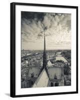 France, Paris, View of the Seine River and City from the Notre Dame Cathedral-Walter Bibikow-Framed Photographic Print