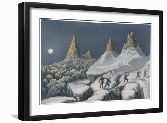 France : Peaks and Crevasses on Mont Blanc-null-Framed Art Print