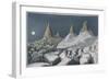 France : Peaks and Crevasses on Mont Blanc-null-Framed Art Print