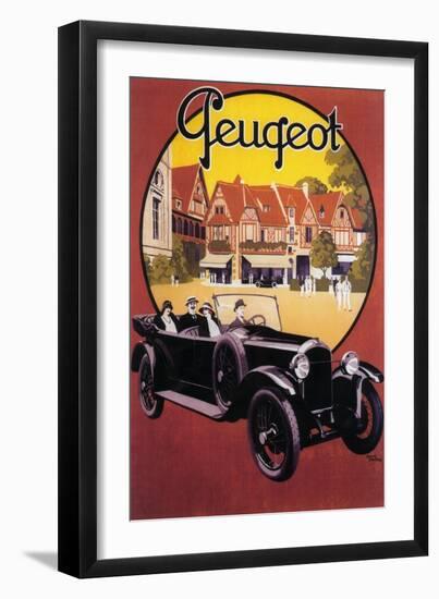 France - Peugeot Automobile Promotional Poster-Lantern Press-Framed Art Print