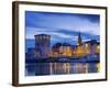 France, Poitou-Charentes, La Rochelle, Town Reflected in Harbour at Dusk-Shaun Egan-Framed Photographic Print