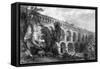 France Pont Du Gard-Thomas Allom-Framed Stretched Canvas