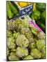 France, Provence-Alpes-Cote D'Azur, Cannes, Old Town Le Suquet, Market, Artichokes-Alan Copson-Mounted Photographic Print