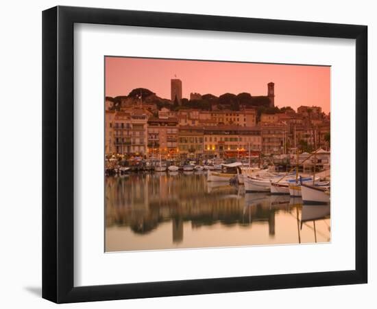 France, Provence-Alpes-Cote D'Azur, Cannes, Old Town Le Suquet, Vieux Port (Old Harbour)-Alan Copson-Framed Photographic Print