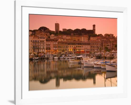 France, Provence-Alpes-Cote D'Azur, Cannes, Old Town Le Suquet, Vieux Port (Old Harbour)-Alan Copson-Framed Photographic Print