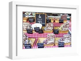 France, Provence Alps Cote D'Azur, Aix En Provence. Salami for Sale at Local Market-Matteo Colombo-Framed Photographic Print