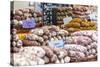 France, Provence Alps Cote D'Azur, Haute Provence, Forcalquier. Salami for Sale at Local Market-Matteo Colombo-Stretched Canvas