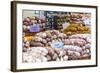 France, Provence Alps Cote D'Azur, Haute Provence, Forcalquier. Salami for Sale at Local Market-Matteo Colombo-Framed Photographic Print