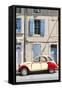 France, Provence Alps Cote D'Azur, Saint Remy De Provence. Street View with Old Fashioned 2Cv Car-Matteo Colombo-Framed Stretched Canvas