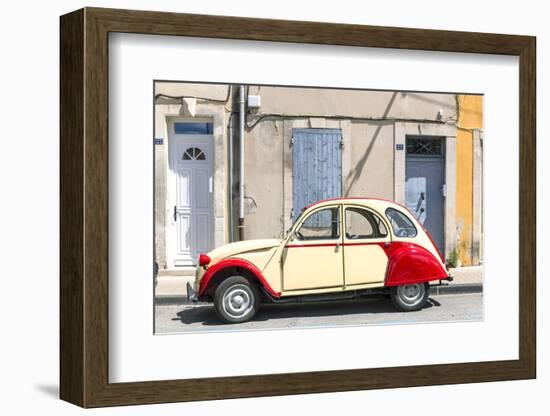 France, Provence Alps Cote D'Azur, Saint Remy De Provence. Street View with Old Fashioned 2Cv Car-Matteo Colombo-Framed Photographic Print