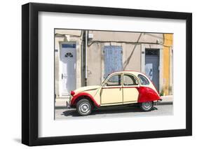 France, Provence Alps Cote D'Azur, Saint Remy De Provence. Street View with Old Fashioned 2Cv Car-Matteo Colombo-Framed Photographic Print