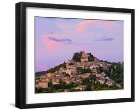 France, Provence, Bonnieux, Hilltop Village at Dusk-Shaun Egan-Framed Photographic Print