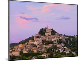 France, Provence, Bonnieux, Hilltop Village at Dusk-Shaun Egan-Mounted Photographic Print