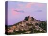 France, Provence, Bonnieux, Hilltop Village at Dusk-Shaun Egan-Stretched Canvas