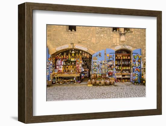 France, Provence, Bouches-Du-Rh™ne, Les Baux-De-Provence, Old Town, Souvenir Shop-Udo Siebig-Framed Photographic Print