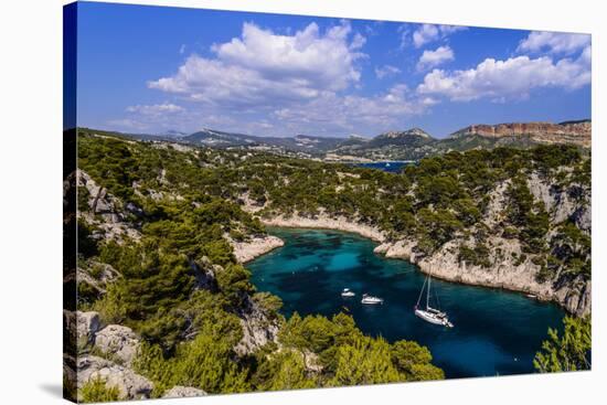 France, Provence, Bouches-Du-Rh™ne, Riviera, Cassis, Calanque De Port Pin-Udo Siebig-Stretched Canvas