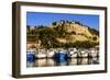 France, Provence, Bouches-Du-Rh™ne, Riviera, Cassis, Harbour with Castle-Udo Siebig-Framed Photographic Print