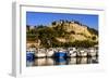 France, Provence, Bouches-Du-Rh™ne, Riviera, Cassis, Harbour with Castle-Udo Siebig-Framed Photographic Print