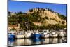 France, Provence, Bouches-Du-Rh™ne, Riviera, Cassis, Harbour with Castle-Udo Siebig-Mounted Photographic Print