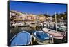 France, Provence, Bouches-Du-Rh?ne, Riviera, Cassis, Harbour-Udo Siebig-Framed Stretched Canvas