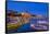 France, Provence, Bouches-Du-Rh™ne, Riviera, La Ciotat, Old Harbour with Church Notre Dame-Udo Siebig-Framed Stretched Canvas