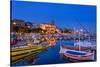 France, Provence, Bouches-Du-Rh™ne, Riviera, La Ciotat, Old Harbour with Church Notre Dame-Udo Siebig-Stretched Canvas