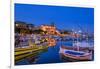 France, Provence, Bouches-Du-Rh™ne, Riviera, La Ciotat, Old Harbour with Church Notre Dame-Udo Siebig-Framed Photographic Print