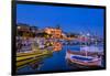 France, Provence, Bouches-Du-Rh™ne, Riviera, La Ciotat, Old Harbour with Church Notre Dame-Udo Siebig-Framed Photographic Print