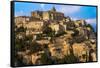 France, Provence. Gordes village of view-George Theodore-Framed Stretched Canvas