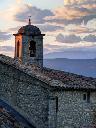 France, Provence, Lacoste. Church Bell Tower at Sunset in the Hill Town of  Lacoste' Photographic Print - Julie Eggers | AllPosters.com